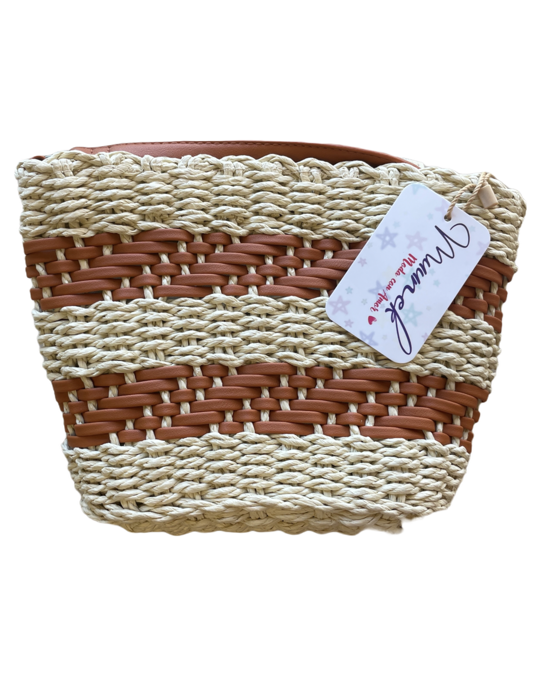 BOLSO CESTA BANDOLERA RAFIA TEJIDA