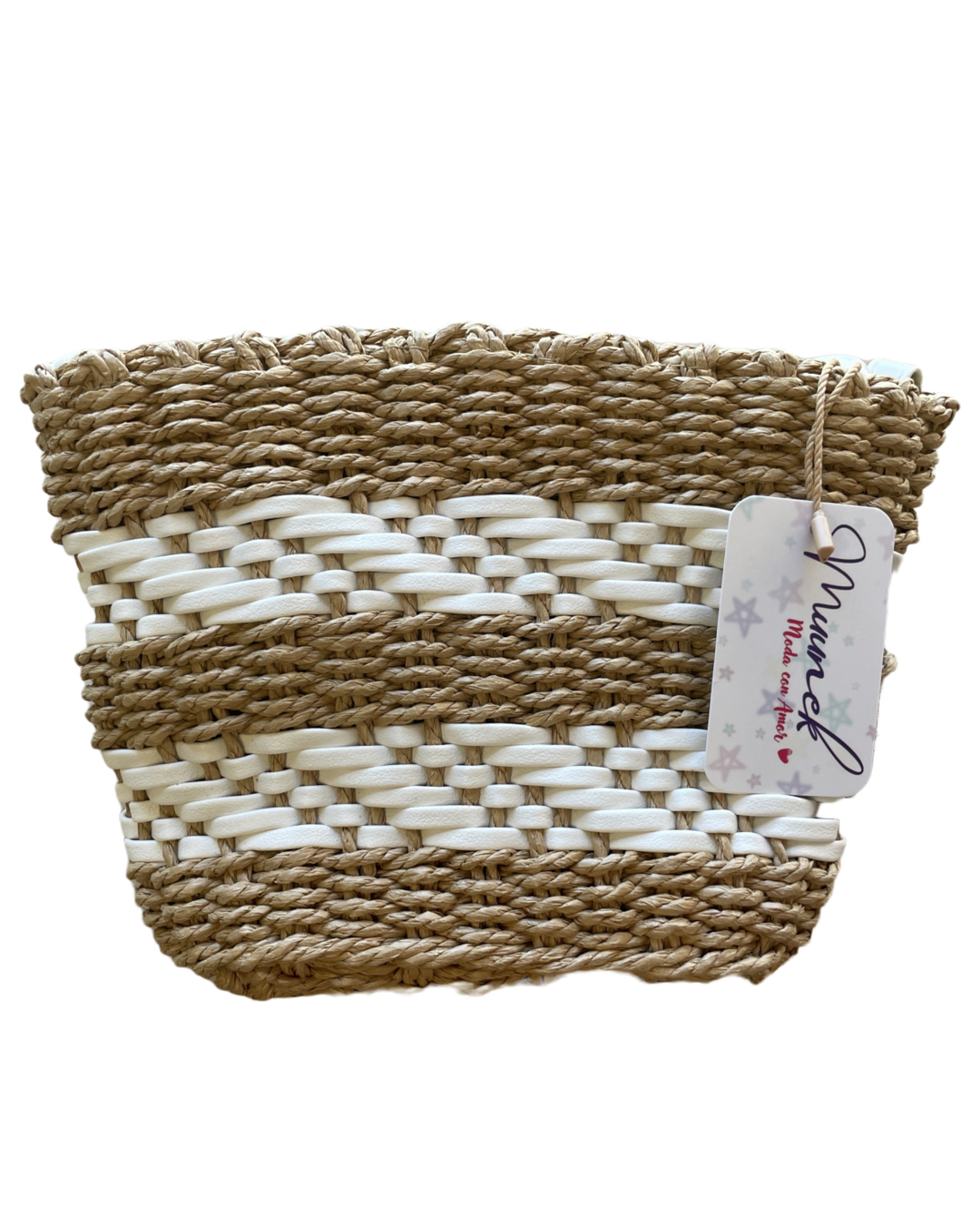 BOLSO CESTA BANDOLERA RAFIA TEJIDA