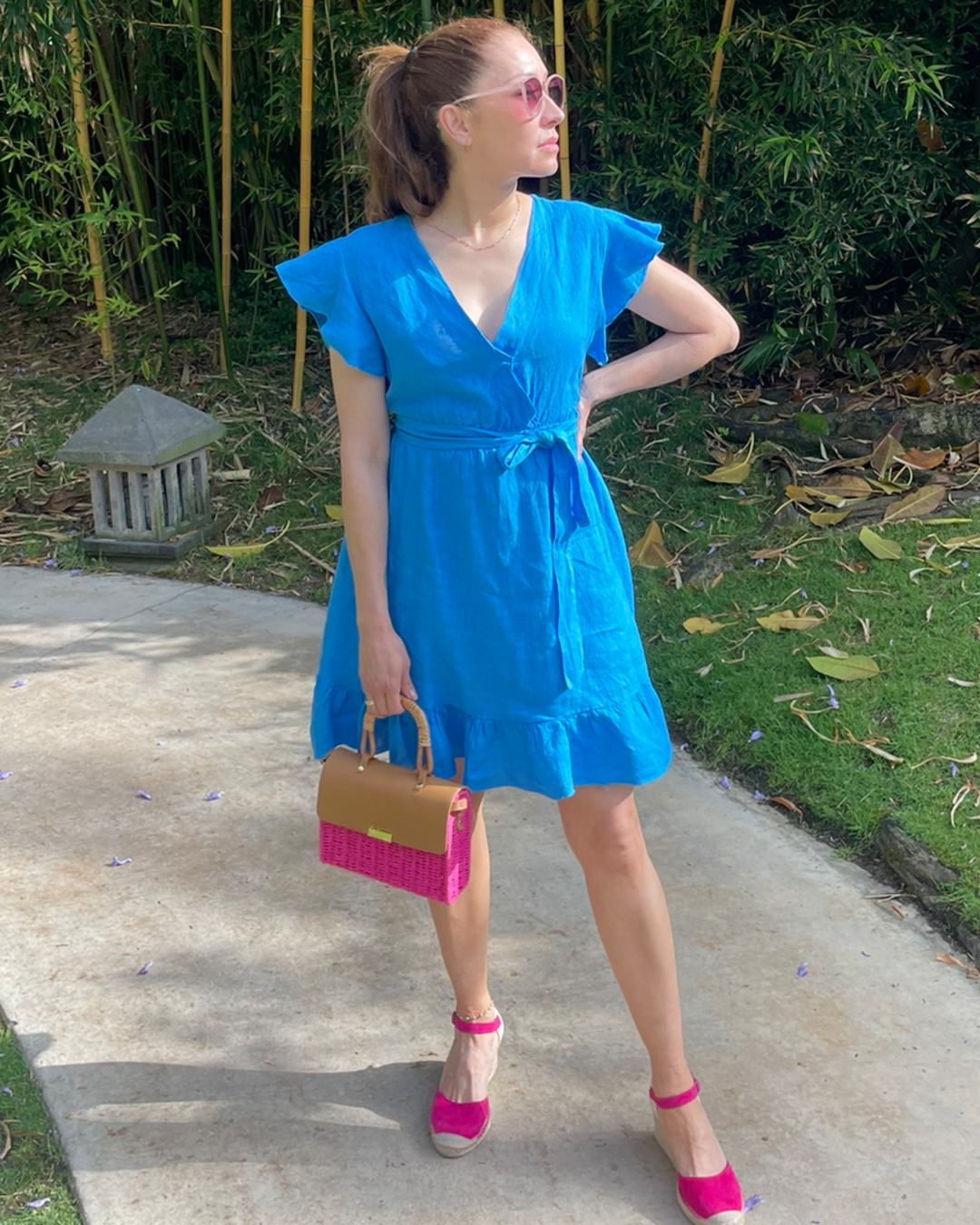 VESTIDO LINO MANGA VOLANTE