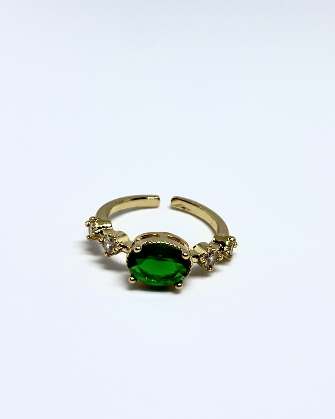 ANILLO AJUSTABLE PIEDRA VERDE