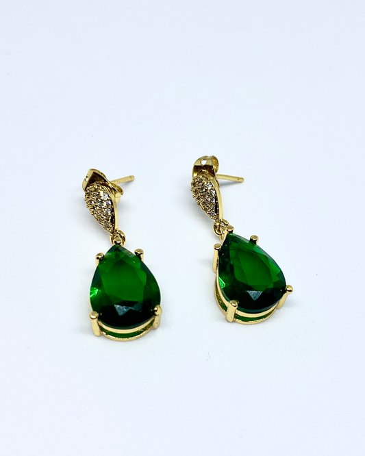 PENDIENTES PIEDRA VERDE