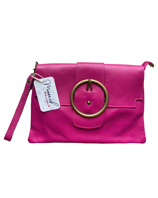 BOLSO CARTERA RECTANGULO EN PIEL