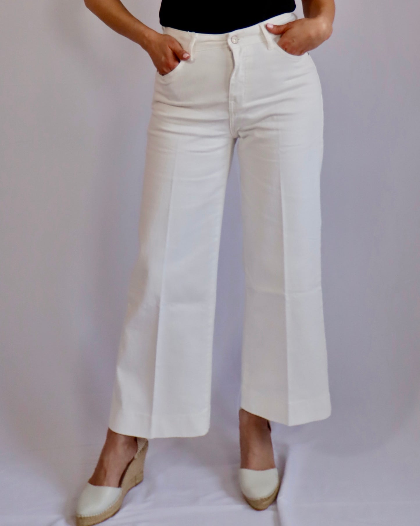 PANTALON CROPPED BLANCO