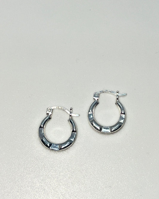 PENDIENTES AROS  EN PLATA 925