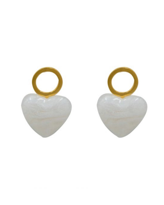 PENDIENTES CORAZÓN BLANCO